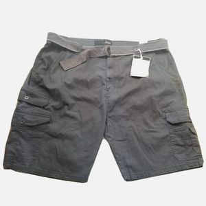 Plugg Men's Cargo Shorts Size 50 NWT Blue Grey with Belt